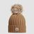 Wool Beanie with Pom Pom Women Beige Moncler