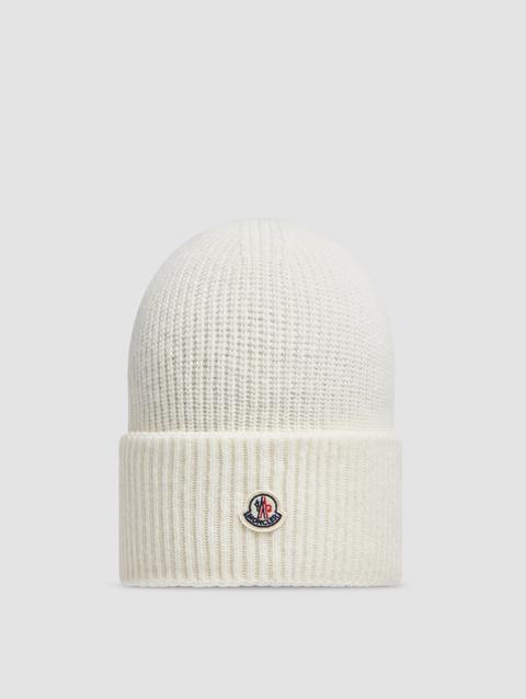 Wool Beanie Women White Moncler