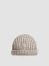 Wool Blend Beanie Women Light Grey Moncler