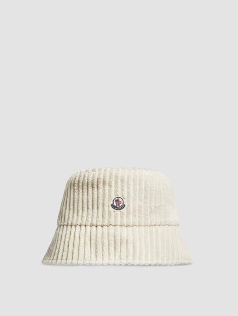 Corduroy Bucket Hat Women Beige Moncler