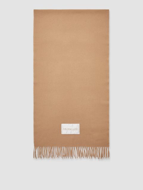 Wool Felt Scarf Women Beige Moncler