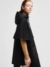 Hooded Wool Down Cape Women Black Moncler