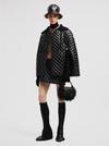 Diamond-Quilted Down Cape Women Black Moncler