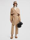 Wool Blend Down Cape Women Beige Moncler