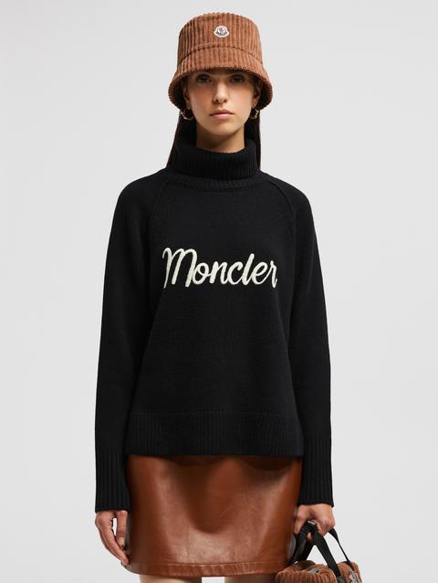 Cashmere & Wool Turtleneck Sweater Women Black Moncler