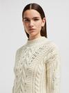 Embroidered Mohair & Wool Sweater Women White Moncler