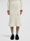 Wool & Alpaca Midi Skirt Women White Moncler