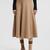 Wool & Cotton Midi Skirt Women Camel Beige Moncler