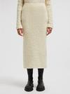 Bouclé Mohair & Wool Midi Skirt Women White Moncler