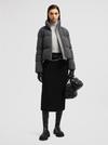 Bouclé Mohair & Wool Midi Skirt Women Black Moncler