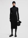 Half-Zip Midi Dress Women Black Moncler