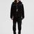 Desot Hooded Corduroy Short Down Jacket Men Black Moncler