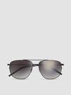 Alumni Pilot Sunglasses Gender Neutral Matte Black Moncler