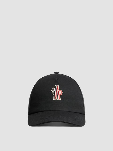 Gabardine Baseball Cap Men Black Moncler