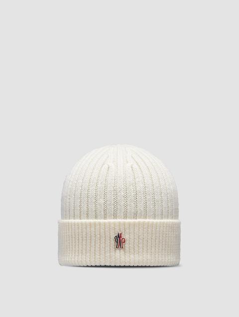 Wool Beanie Men Snow White Moncler