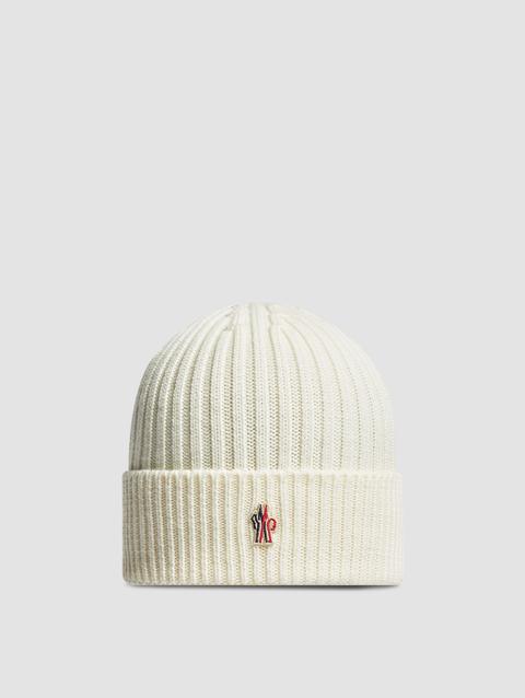 Wool Beanie Men Snow White Moncler