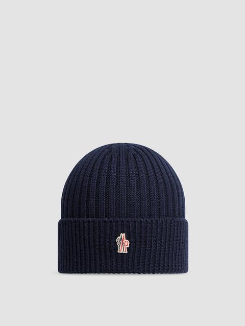 Wool Beanie Men Night Blue Moncler