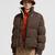 Kochel Wool & Shearling Short Down Jacket Men Brown Moncler