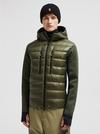 Padded Zip-Up Hoodie Men Green Moncler