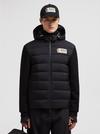 Padded Wool Zip-Up Hoodie Men Black Moncler