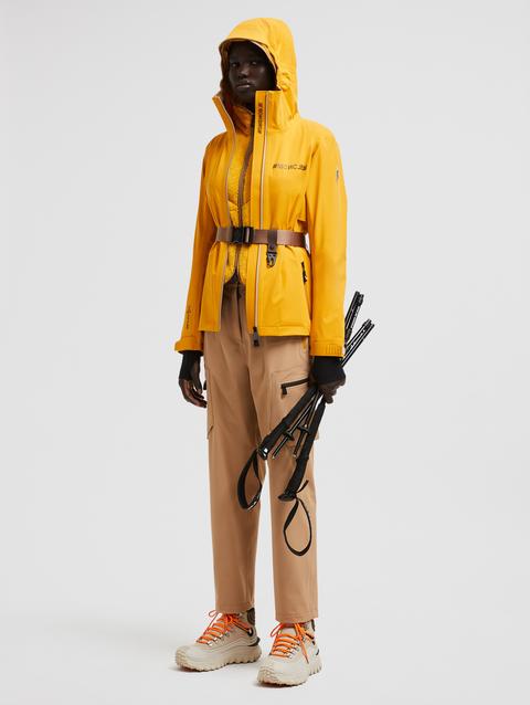 Fex Hooded Shell Jacket Women Yellow Moncler