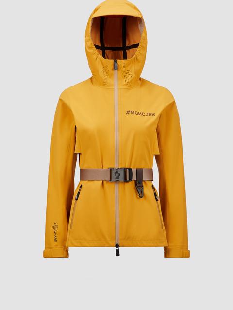 Fex Hooded Shell Jacket Women Yellow Moncler