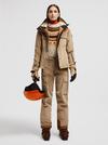 Padded Technical Corduroy Ski Pants Women Beige Moncler