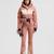 Down-Filled Ski Suit Women White & Pink Moncler