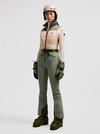 Down-Filled Ski Suit Women Pink & Green Moncler