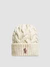 Wool Beanie Women White Moncler