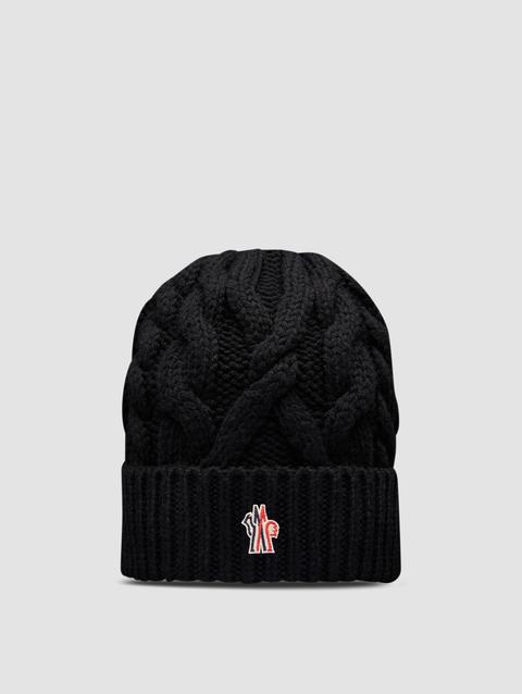 Wool Beanie Women Black Moncler