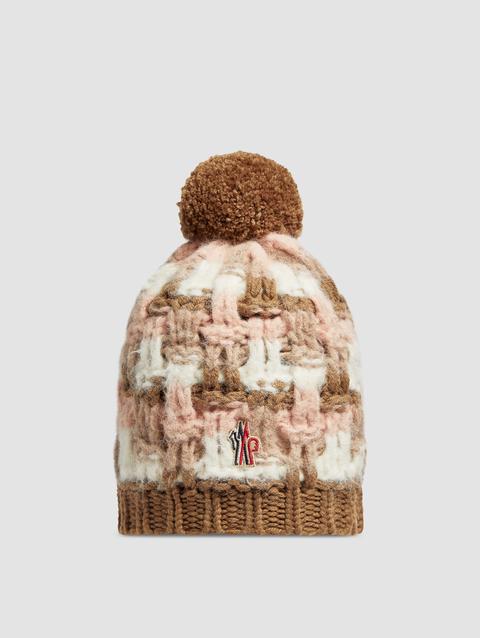 Wool & Alpaca Beanie With Pom Pom Women Multicolour Moncler