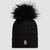 Wool Beanie With Pom Pom Women Black Moncler