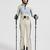 Ski Suit Women White & Light Blue Moncler