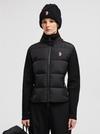 Padded Wool Zip-Up Cardigan Women Black Moncler