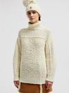 Cotton & Wool Turtleneck Sweater Women White Moncler